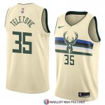 Maillot Milwaukee Bucks Mirza Teletovic Ville 2018 Crema