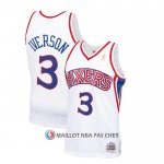 Maillot Enfant Philadelphia 76ers Allen Iverson NO 3 Mitchell & Ness 1996-97 Blanc  Maillot Enfant Philadelphia 76ers Allen Iverson NO 3 Mitchell & Ness 1996-97 Blanc