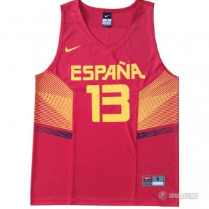 Maillot Marc Gasol Espana 2014 #13 Rouge