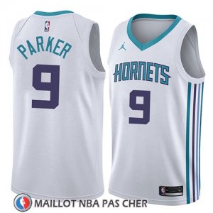 Maillot Charlotte Hornets Tony Parker No 9 Association 2018 Blanc