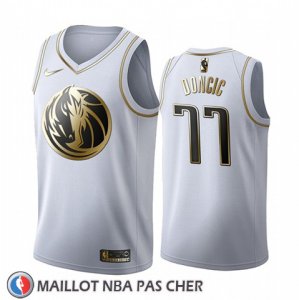 Maillot Golden Edition Dallas Mavericks Luka Doncic 2019-20 Blanc
