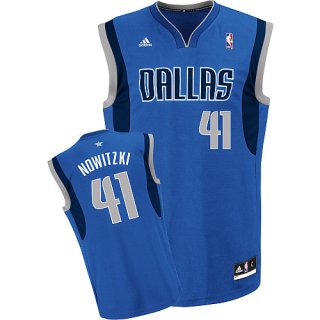 Maillot Bleu Nowitzki Dallas Mavericks Revolution 30