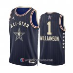 Maillot All Star 2024 New Orleans Pelicans Zion Williamson NO 1 Bleu