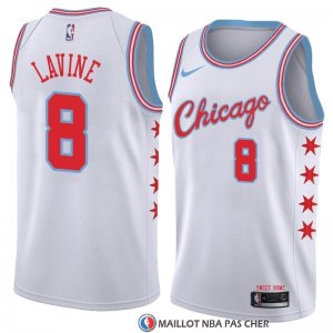 Maillot Chicago Bulls Zach Lavine Ville 2018 Blanc