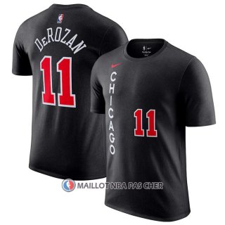 Maillot Manche Courte Chicago Bulls Demar Derozan Ville 2023-24 Noir