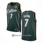 Maillot Boston Celtics Jaylen Brown NO 7 Ville 2022-23 Vert
