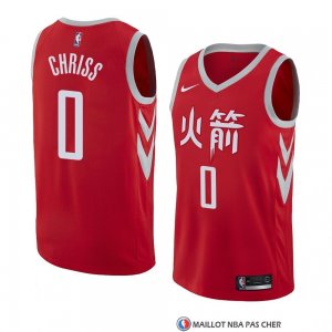 Maillot Houston Rockets Marquese Chriss Ville 2018 Rouge