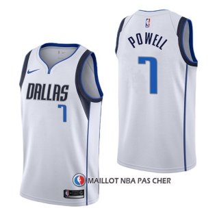 Maillot Dallas Mavericks Dwight Powell Association Blanc