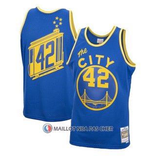 Maillot Golden State Warriors Nate Thurmond Mitchell & Ness 1966-67 Bleu