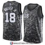Maillot San Antonio Spurs Lonnie Walker Iv 18 Ciudad 2017-18 Noir