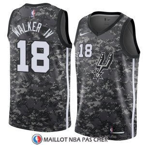 Maillot San Antonio Spurs Lonnie Walker Iv 18 Ciudad 2017-18 Noir