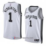 Maillot San Antonio Spurs Victor Wembanyama NO 1 Association 2022-23 Blanc