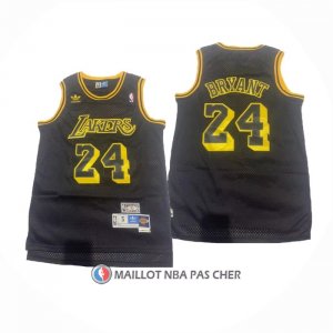 Maillot Los Angeles Lakers Kobe Bryant NO 24 Hardwood Classics Noir