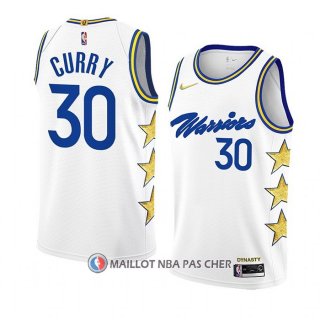 Maillot Golden State Warriors Stephen Curry NO 30 Champs Whitestars 2022-23 Blanc