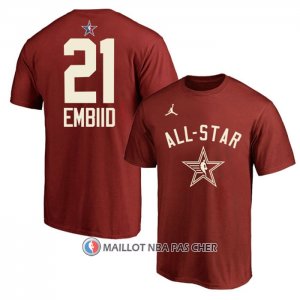 Maillot Manche Courte All Star 2024 Joel Embiid Rouge