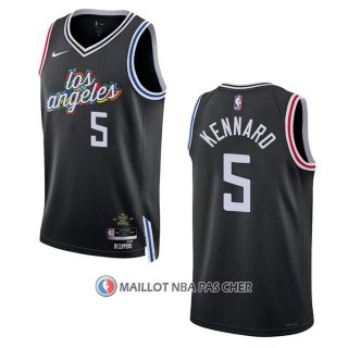 Maillot Los Angeles Clippers Luke Kennard NO 5 Ville 2022-23 Noir