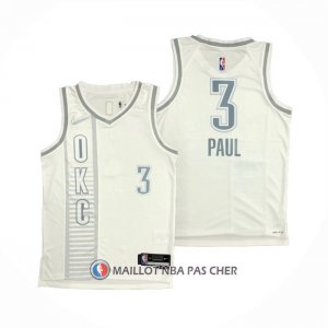 Maillot Oklahoma City Thunder Chris Paul NO 3 Ville 2021-22 Blanc