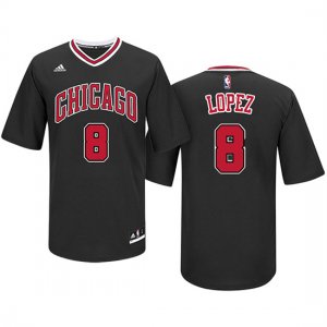 Maillot Manga Cort Robin Lopez Bulls 8 Noir
