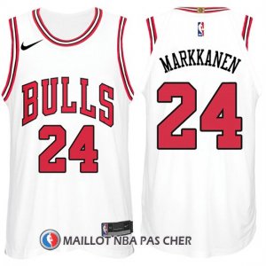 Maillot Chicago Bulls Lauri Markkanen 24 2017-18 Blanc