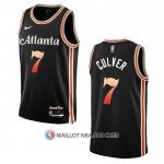 Maillot Atlanta Hawks Jarrett Culver NO 7 Ville 2022-23 Noir