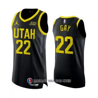 Maillot Utah Jazz Rudy Gay NO 22 Statement Authentique 2022-23 Noir