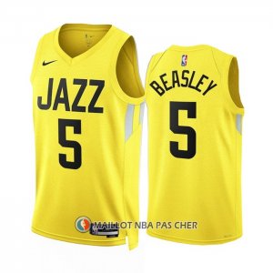 Maillot Utah Jazz Malik Beasley NO 5 Icon 2022-23 Jaune