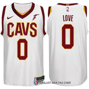Maillot Authentique Cleveland Cavaliers Love 2017-18 0 Blanc