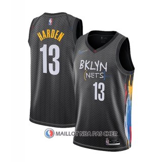 Maillot Brooklyn Nets James Hardenl Ville 2020-21 Noir