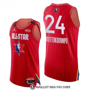 Maillot All Star 2020 Milwaukee Bucks Giannis Antetokounmpo Authentique Rouge