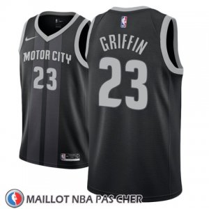 Maillot Detroit Pistons Blake Griffin No 23 Ciudad 2018-19 Noir