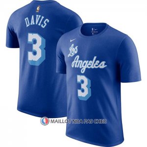 Maillot Manche Courte Los Angeles Lakers Anthony Davis Hardwood Classics Bleu