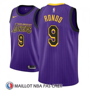Maillot Los Angeles Lakers Rajon Rondo No 9 Ciudad 2018 Volet