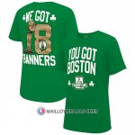 Maillot Manche Courte Boston Celtics 2024 NBA Finals Champions 18 Banners Vert