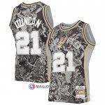 Maillot San Antonio Spurs Tim Duncan NO 21 Special Year of The Tiger Noir.