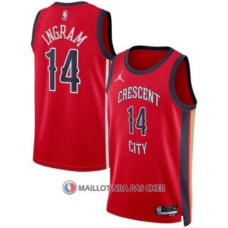 Maillot New Orleans Pelicans Brandon Ingram NO 14 Statement 2023-24 Rouge