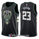 Maillot Milwaukee Bucks Sterling Brown Statement 23 2017-18 Noir