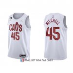 Maillot Cleveland Cavaliers Donovan Mitchell NO 45 Association 2022-23 Blanc