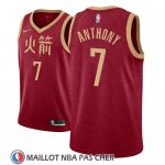 Maillot Houston Rockets Carmelo Anthony No 7 Ciudad 2018-19 Rouge