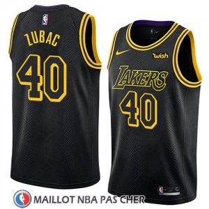 Maillot Los Angeles Lakers Ivica Zubac No 40 Ciudad 2018 Noir