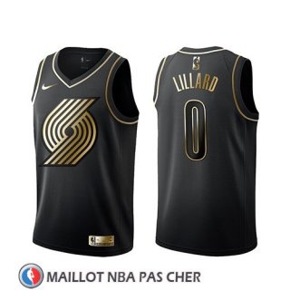 Maillot Golden Edition Portland Trail Blazers Damian Lillard Noir