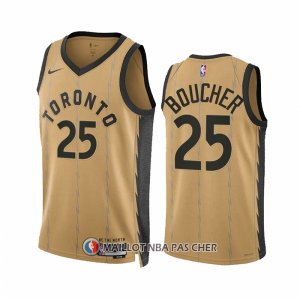 Maillot Toronto Raptors Chris Boucher NO 25 Ville 2023-24 Or