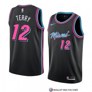 Maillot Miami Heat Emanuel Terry Ville 2018-19 Noir