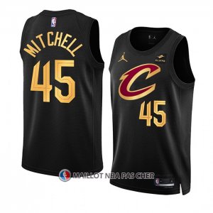 Maillot Cleveland Cavaliers Donovan Mitchell NO 45 Statement 2022-23 Noir