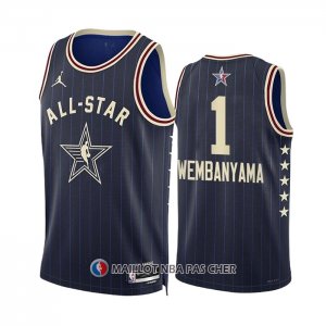 Maillot All Star 2024 San Antonio Spurs Victor Wembanyama NO 1 Bleu