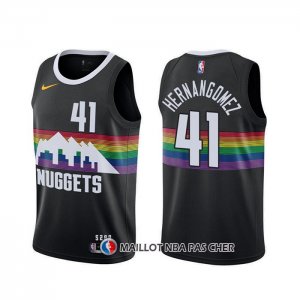 Maillot Denver Nuggets Juan Hernangomez Ville 2019-20 Noir