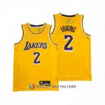 Maillot Los Angeles Lakers Kyrie Irving NO 2 75th Anniversary 2021-22 Jaune