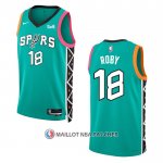 Maillot San Antonio Spurs Isaiah Roby NO 18 Ville 2022-23 Vert