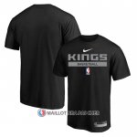 Maillot Manche Courte Sacramento Kings Practice Performance 2022-23 Noir