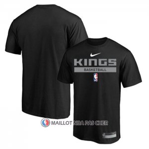 Maillot Manche Courte Sacramento Kings Practice Performance 2022-23 Noir