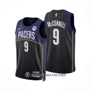 Maillot Indiana Pacers T.j. Mcconnell NO 9 Ville 2022-23 Bleu